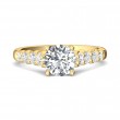 FlyerFit® 14K Yellow Gold Channel and Shared Prong Engagement Ring