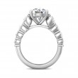 FlyerFit® 18K White Gold Channel and Shared Prong Engagement Ring