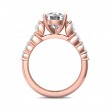 FlyerFit® 14K Pink Gold Channel and Shared Prong Engagement Ring