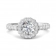 FlyerFit® 14K White Gold Channel and Shared Prong Engagement Ring