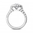 FlyerFit® 14K White Gold Channel and Shared Prong Engagement Ring