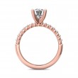 FlyerFit® 18K Pink Gold Channel and Shared Prong Engagement Ring