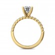 FlyerFit® 14K Yellow Gold Channel and Shared Prong Engagement Ring