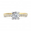 FlyerFit® 14K Yellow and 14K White Gold Channel and Shared Prong Engagement Ring