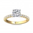 FlyerFit® 14K Yellow and 14K White Gold Channel and Shared Prong Engagement Ring