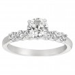 FlyerFit® 14K White Gold Channel and Shared Prong Engagement Ring