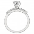 FlyerFit® 14K White Gold Channel and Shared Prong Engagement Ring