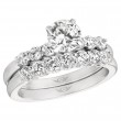 FlyerFit® 14K White Gold Channel and Shared Prong Engagement Ring