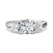 FlyerFit® Platinum Three Stone Engagement Ring