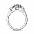 FlyerFit® Platinum Three Stone Engagement Ring