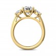 FlyerFit® 14K Yellow Gold Three Stone Engagement Ring