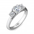 FlyerFit® Platinum Three Stone Engagement Ring