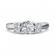 FlyerFit® 14K White Gold Three Stone Engagement Ring