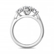 FlyerFit® 14K White Gold Three Stone Engagement Ring