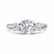 FlyerFit® 14K White Gold Three Stone Engagement Ring