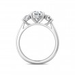 FlyerFit® 14K White Gold Three Stone Engagement Ring