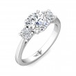 FlyerFit® 14K White Gold Three Stone Engagement Ring