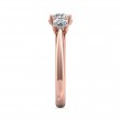 FlyerFit® 14K Pink Gold Three Stone Engagement Ring