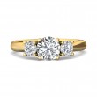 FlyerFit® 14K Yellow Gold Three Stone Engagement Ring