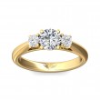 FlyerFit® 14K Yellow Gold Three Stone Engagement Ring