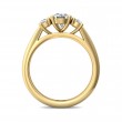 FlyerFit® 14K Yellow Gold Three Stone Engagement Ring