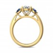 FlyerFit® 14K Yellow Gold Three Stone Engagement Ring