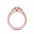 FlyerFit® 18K Pink Gold Three Stone Engagement Ring