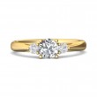 FlyerFit® 14K Yellow Gold Three Stone Engagement Ring