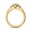 FlyerFit® 14K Yellow Gold Three Stone Engagement Ring