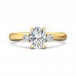 FlyerFit® 14K Yellow Gold Three Stone Engagement Ring