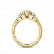 FlyerFit® 14K Yellow Gold Three Stone Engagement Ring