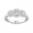 FlyerFit® Platinum Three Stone Engagement Ring