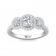 FlyerFit® 14K White Gold Three Stone Engagement Ring