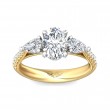 FlyerFit® 14K Yellow and 14K White Gold Three Stone Engagement Ring