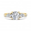 FlyerFit® 14K Yellow Gold Three Stone Engagement Ring