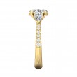 FlyerFit® 18K Yellow Gold Three Stone Engagement Ring