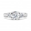 FlyerFit® Platinum Three Stone Engagement Ring