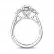 FlyerFit® Platinum Three Stone Engagement Ring