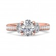 FlyerFit® 14K Pink Gold Three Stone Engagement Ring