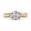 FlyerFit® 14K Yellow Gold Three Stone Engagement Ring