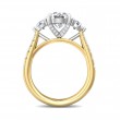 FlyerFit® 14K Yellow and 14K White Gold Three Stone Engagement Ring