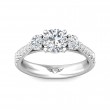 FlyerFit® 14K White Gold Three Stone Engagement Ring