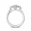 FlyerFit® 14K White Gold Three Stone Engagement Ring