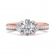 FlyerFit® 14K Pink Gold Three Stone Engagement Ring