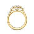 FlyerFit® 14K Yellow Gold Three Stone Engagement Ring