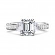 FlyerFit® 14K White Gold Three Stone Engagement Ring