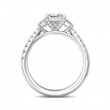 FlyerFit® 18K White Gold Three Stone Engagement Ring