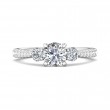 FlyerFit® Platinum Three Stone Engagement Ring