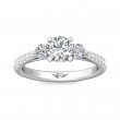 FlyerFit® Platinum Three Stone Engagement Ring