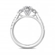 FlyerFit® Platinum Three Stone Engagement Ring